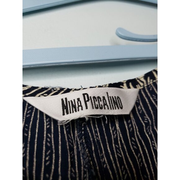 VTG Y2K Nina Piccalino Women S Midi Dress Rayon Floral Summer Spring Back Tie - Picture 5 of 5